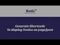 Testio Shortcode Generator