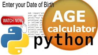 Python Age calculator How To Make Age Calculator In Python Idle