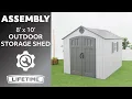Lifetime 8 x 10 Outdoor Storage Shed Lifetime Assembly