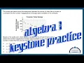 Algebra 1 KEYSTONE Practice - Equation of the Line of Best Fit from a Graph