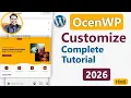 OceanWP Theme Full Customization Tutorial Complete Website Design Settings 2026