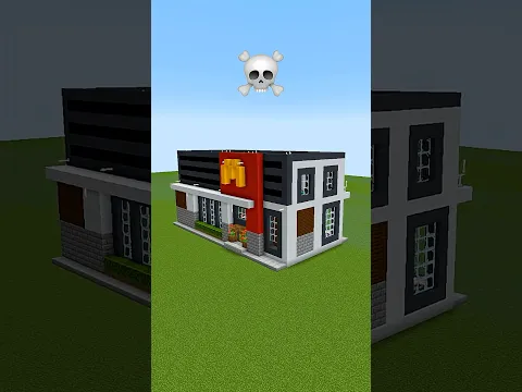 Minecraft Modern McDonalds Build Battle - Noob vs Pro vs Hacker vs God #shorts #minecraft