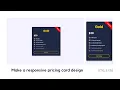 How to make a responsive pricing card design HTML CSS