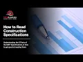 How to Read Construction Specifications