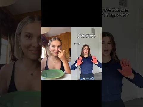 Millie Bobby brown Reacts To Tiktok Trend / #strangerthings5 #shorts