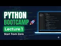 Python Bootcamp Lecture 1 Learn Python for Beginners Coding Brain