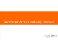 JavaScript Array s reduce Method