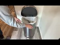 Simple Human 45 Liter 12 Gallon Semi Round Hands Free Step Trash Can