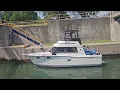 Waterloo lock boat entering
