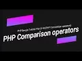 Learn PHP full bangla tutorial part 8 PHP Comparison operators