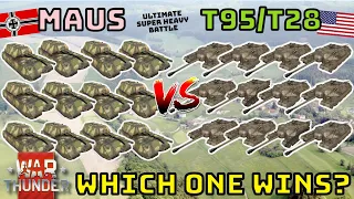 Download MAUS VS T95/T28 - ULTIMATE BATTLE - WHO WINS - WAR THUNDER MP3