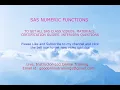 SAS - NUMERIC FUN For live classes goodonlinetrainings gmail com 91 99639 57366 Whatsapp also