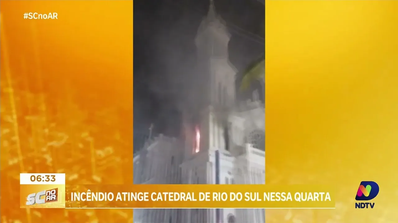 Catedral do Rio do Sul sofre incêndio na noite desta quarta-feira