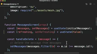 React Native Fundamentals - Implementing pull to refresh By Mosh Hamedani