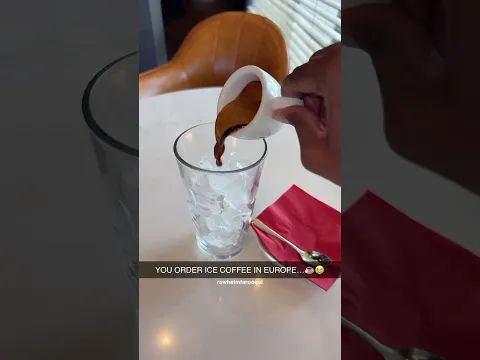 YOU ORDER ICE COFFEE IN EUROPE! ☕️😭 #coffee #cafe #europe