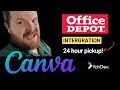 Canva Office Depot Integration High-Quality Brochures for Rapid 24-hour Pickup