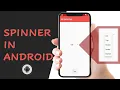 Spinner In Android Android Studio Tutorial For Beginners