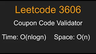 Coupon Code Validator - Leetcode 3606