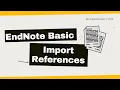 EndNote Basic Import References