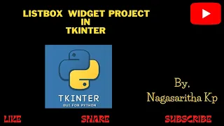 T - 27 LISTBOX WIDGET Project adding and deleting items from Listbox in Tkinter
