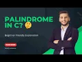 Palindrome Program in C Using Recursion Beginner Friendly Explanation