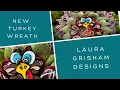 How to New Turkey Wreath DIY Fun Easy Tutorial for Cute Thanksgiving Front Door Decor