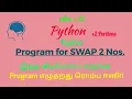 Python Language in Program for swapping two numbers with the help of tuple Assignment