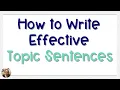 How to Write Effective Topic Sentences AP Lang Coach Hall Writes