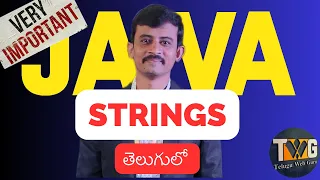 Strings in Java explained in telugu by teluguwebguru Java Strings telugu