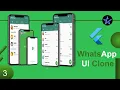 Flutter WhatsApp UI Clone Part-3 Flutter app Speed Code Flutter tutorial