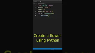 Create a Flower with Python Turtle