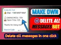 how to create own delete all bot how to delete all messages telegram