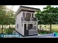 Small Two Storey House Design - 2 Bedrooms