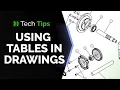 Using Tables in Drawings - Onshape Tech Tip