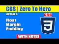 CSS Float Margin Padding Lecture 6