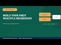 Multiple Regression in Excel Build a Model Step by Step