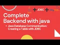 Java Database Communication Creating a Table with JDBC