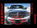 Dodge Ram License Plate Mount Installation
