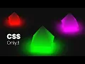 Ambient Light Effects CSS 3D Glowing Pyramid Animation Effects