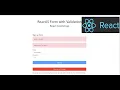 ReactJS Form bootstrap with Validation