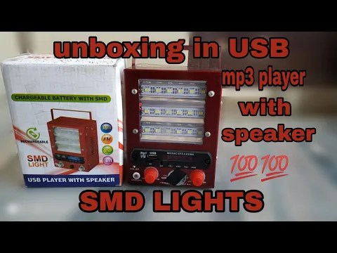 Download MP3 UNBOXING IN USB MP3 PLAYER WITH SPEAKER// WITH SMD LIGHTS