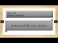 More On HTML For Class 7 Chapter 7 Revision