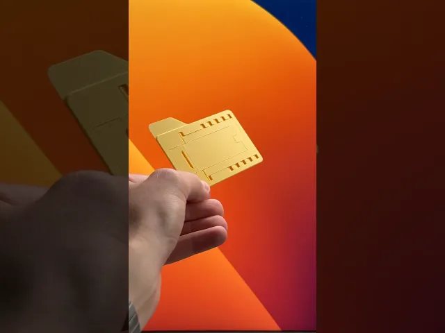 Folded, portable phone stand, print in place. video thumbnail