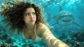 I SWAM WITH KILLER SHARKS!!