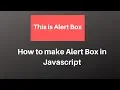 How to use alert box in JavaScript using function calling