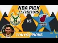 Milwaukee Bucks vs Miami Heat Pick 25 NBA Pick Prediction