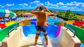 This Colorful Water Slide Keeps Turning! 🌀💦 | Sakarya Aqua Park 🇹🇷