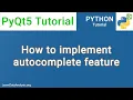 How to implement autocomplete feature with PyQt5 in Python