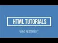 Tutoraial No 14 Nested Ordered list Unordered list in HTML