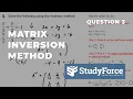 Matrix Inversion Method 2-Variable Linear System Example 3